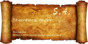 Sternberg Andor névjegykártya